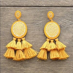 Mustard Tassel Earrings